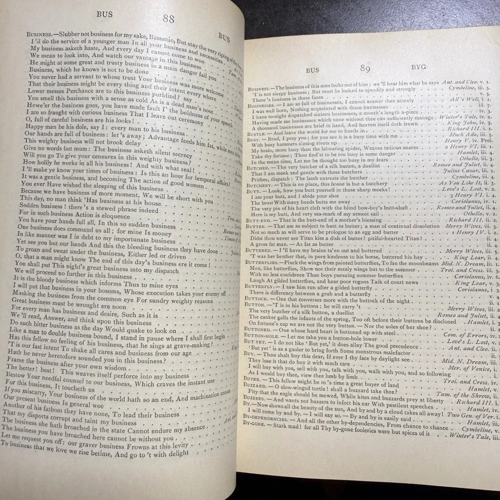 The Shakespeare Phrase Book by John‎ Bartlett Hardcover 1881 Edition Antique